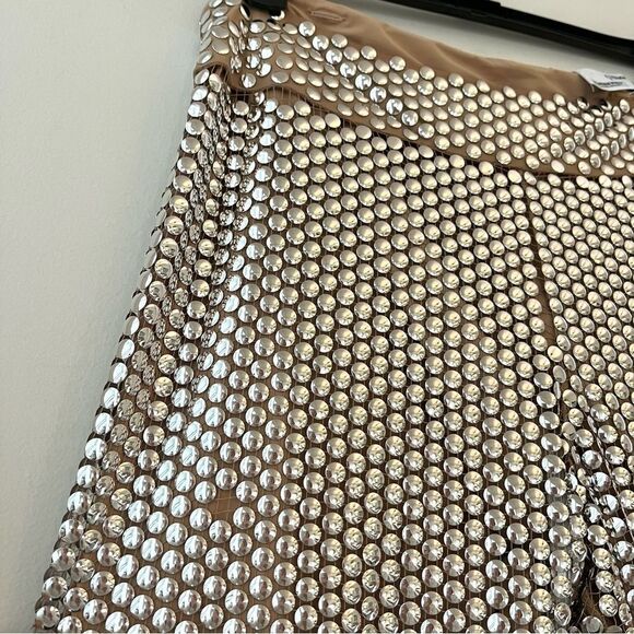 $4,190 Burberry Bobbie High Waisted Studded Pants In Silver, Size 10, NWOT - Picture 4 of 15